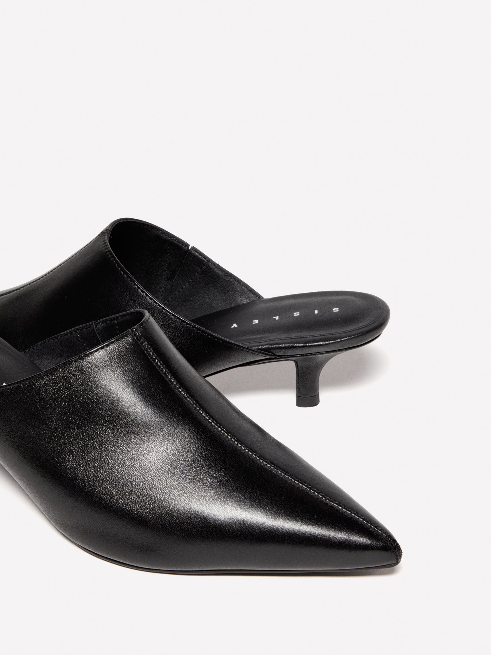 Sabot in 100% pelle da donna nero 3 | Sisley Outlet