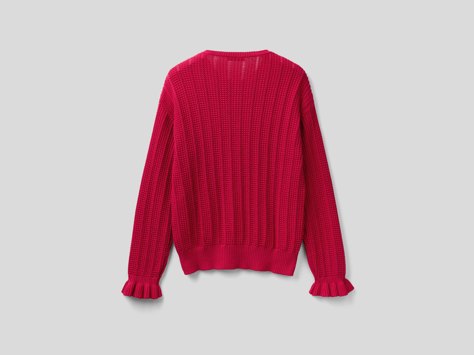 Maglia con rouches e trecce da donna ciclamino 2 | Benetton Outlet