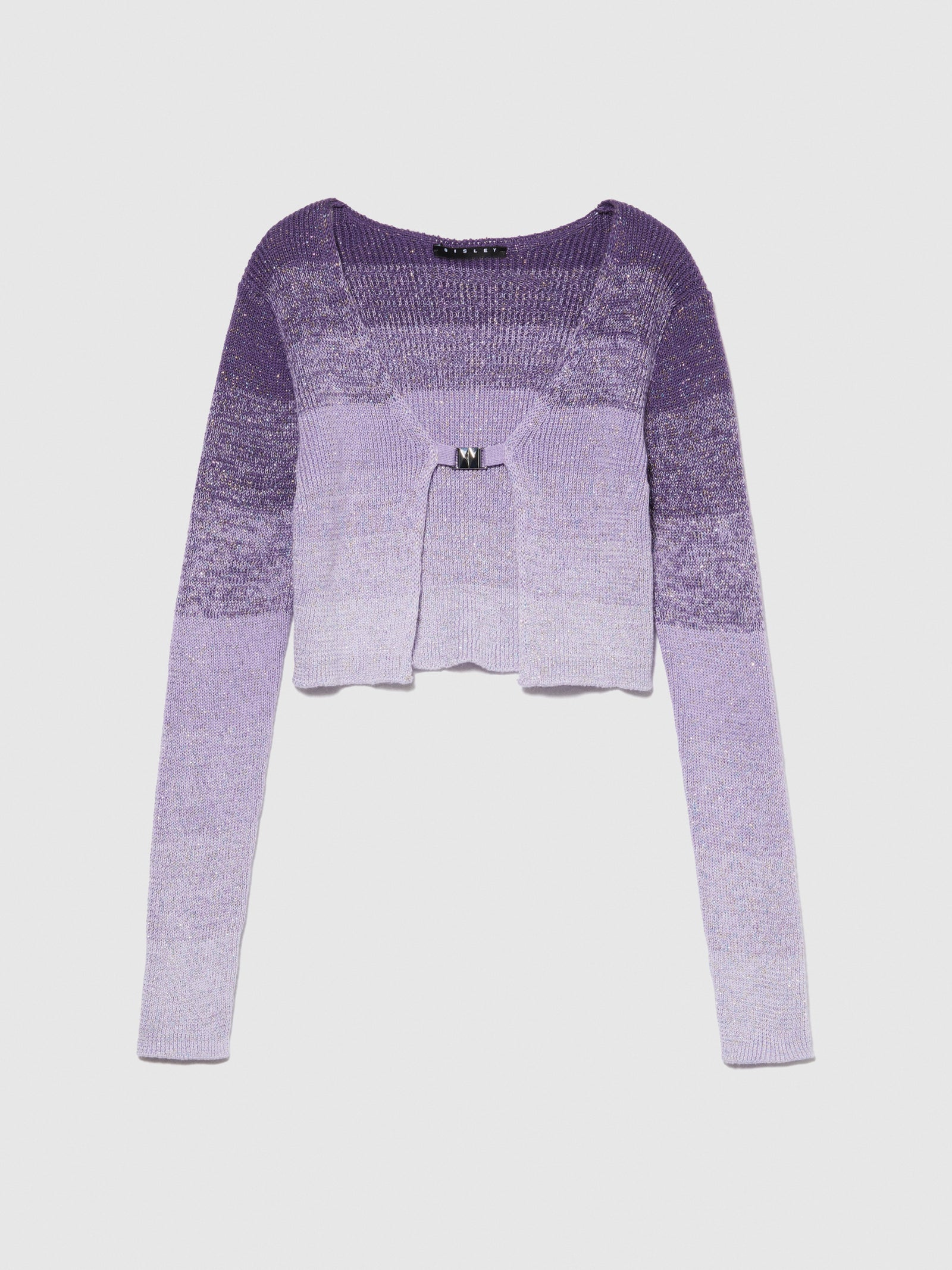 Cardigan sfumato in lurex da bambina lilla | Sisley young Outlet