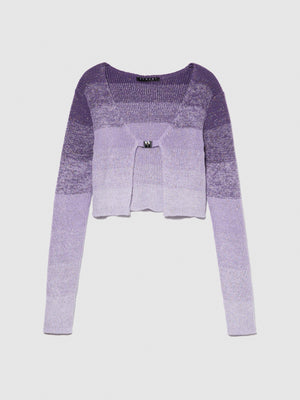 Cardigan sfumato in lurex