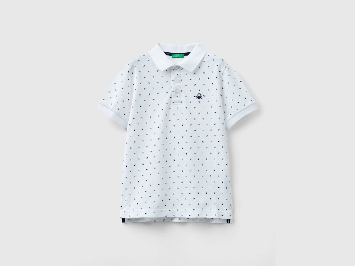 Polo micro fantasia slim fit