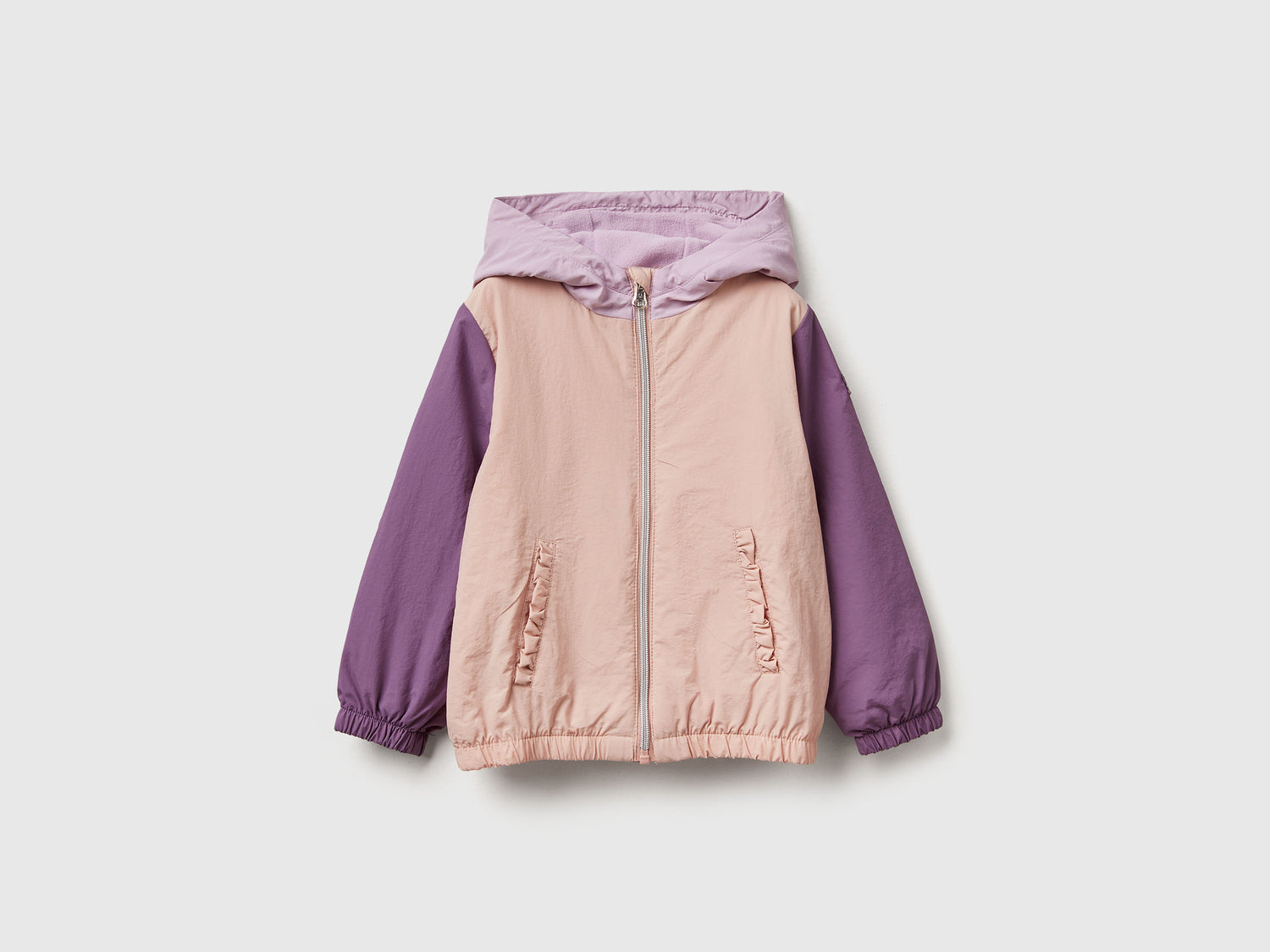 Giacca foderata in pile da bimba multi-color | Benetton Outlet