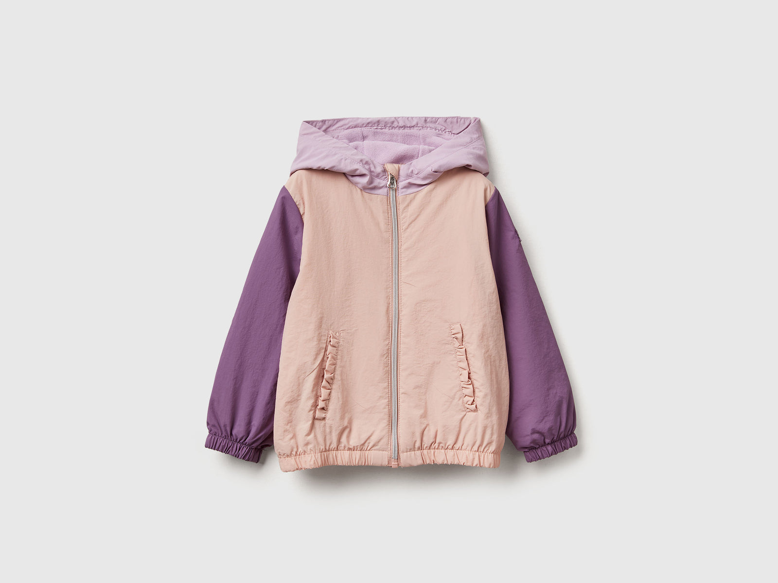 Giacca foderata in pile da bimba multi-color | Benetton Outlet
