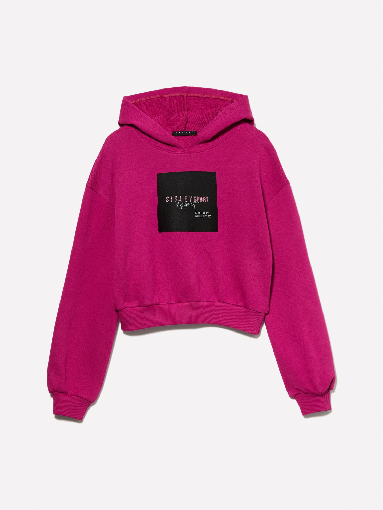 Felpa con etichetta logata da bambina fucsia | Sisley young Outlet