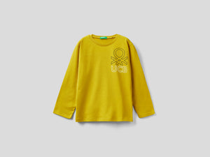 T-shirt manica lunga in cotone