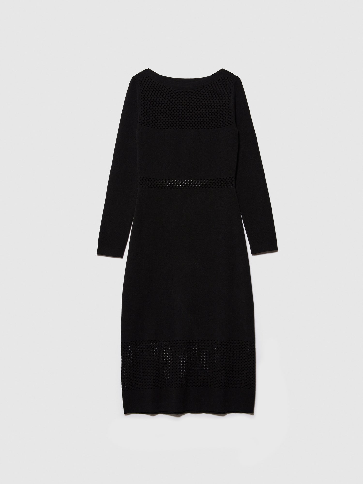 Vestito lungo in maglia da donna nero | Sisley Outlet