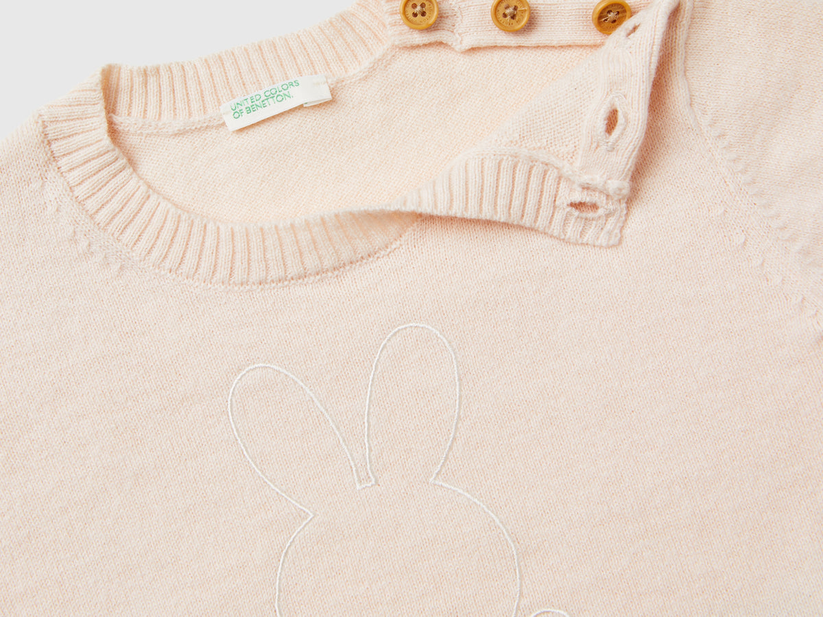 Maglia in misto lana con ricamo