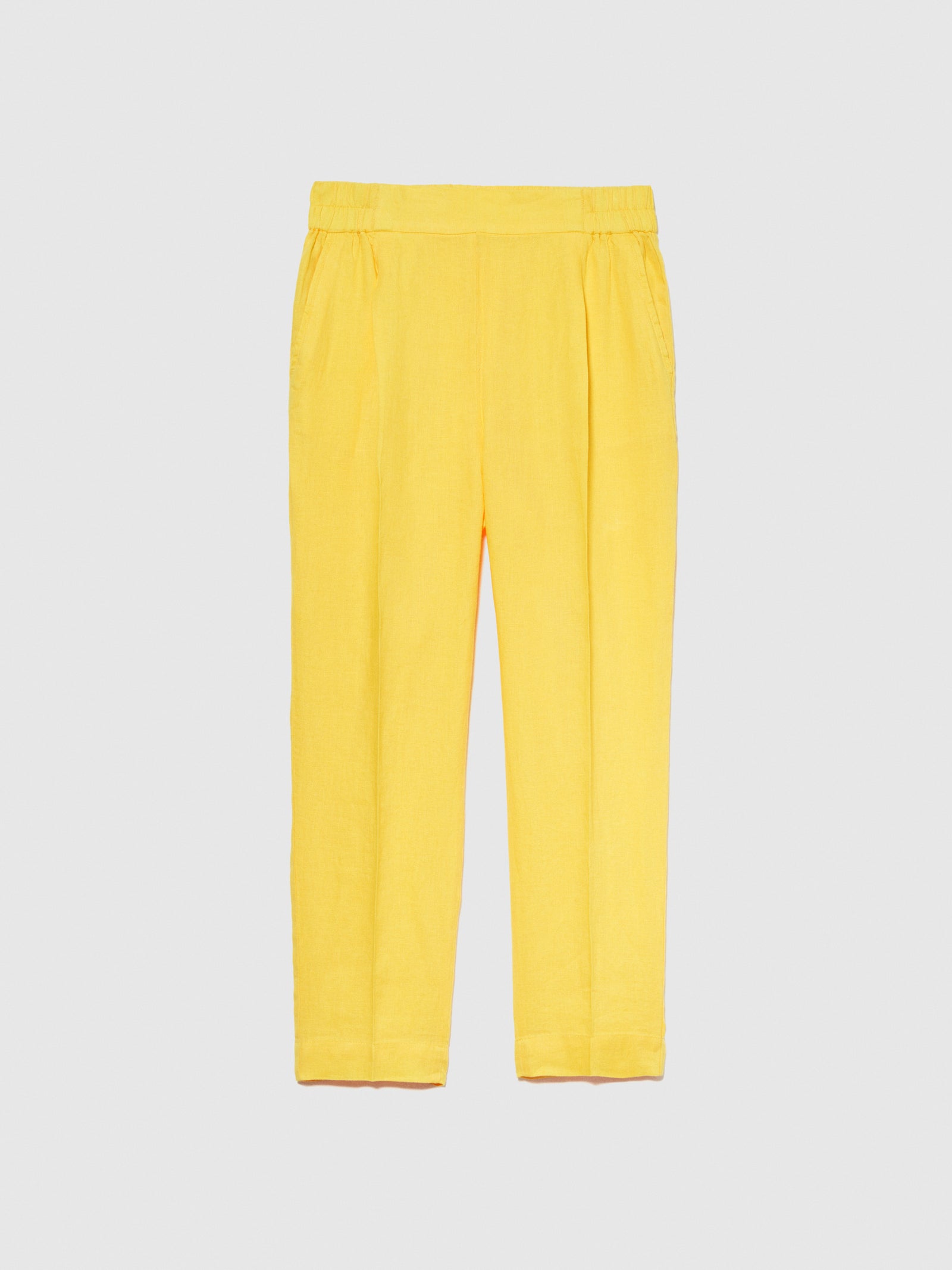 Joggers 100% lino da donna giallo | Sisley Outlet