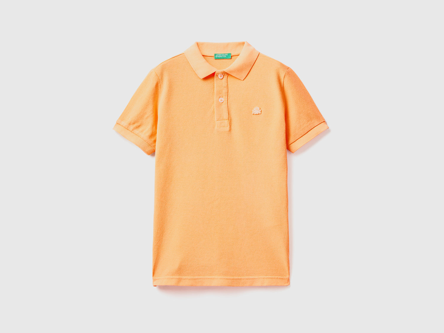 Polo fluo in cotone biologico da bambino arancione fluo | Benetton Outlet