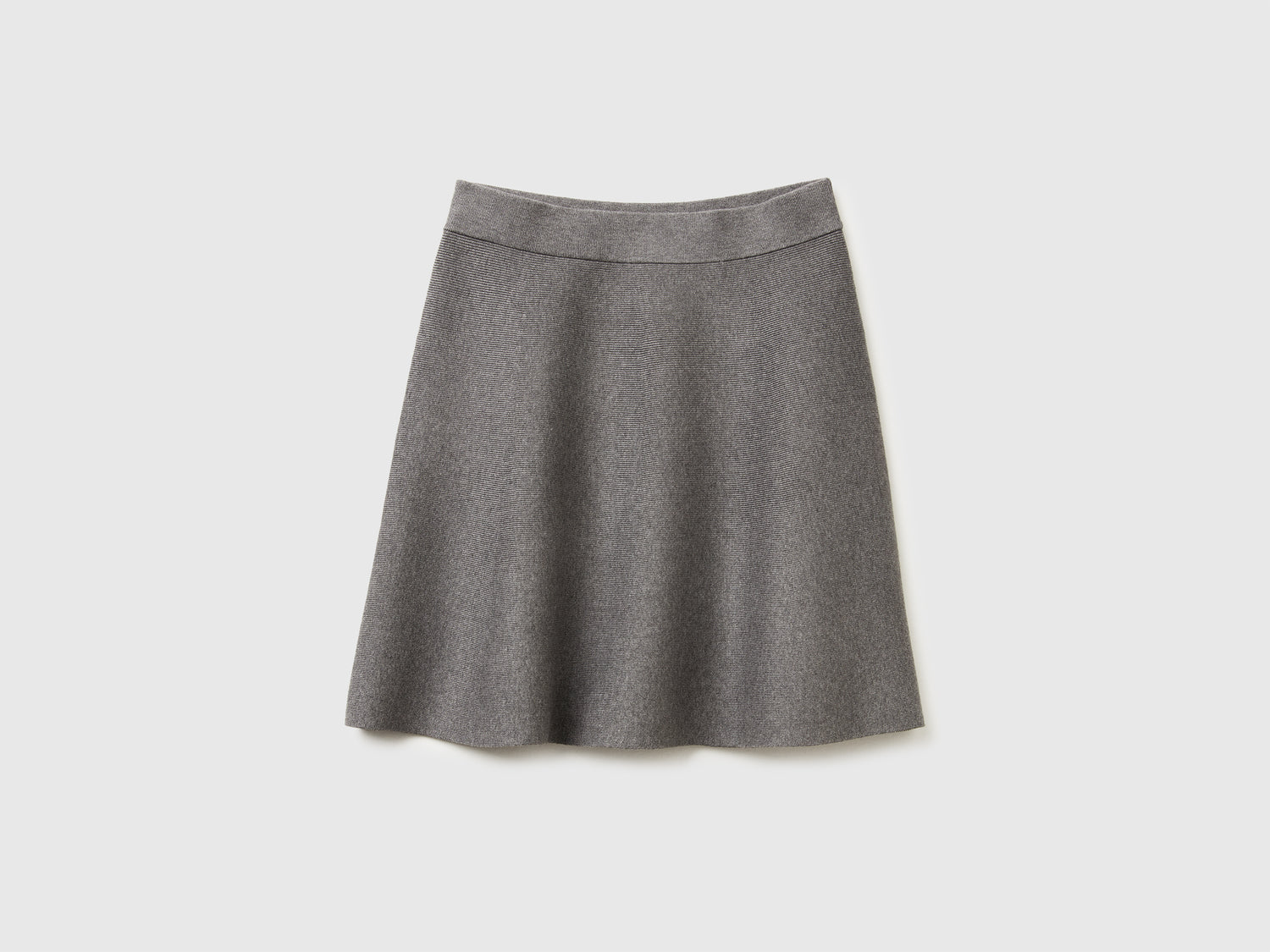 Minigonna in maglia da donna grigio scuro | Benetton Outlet
