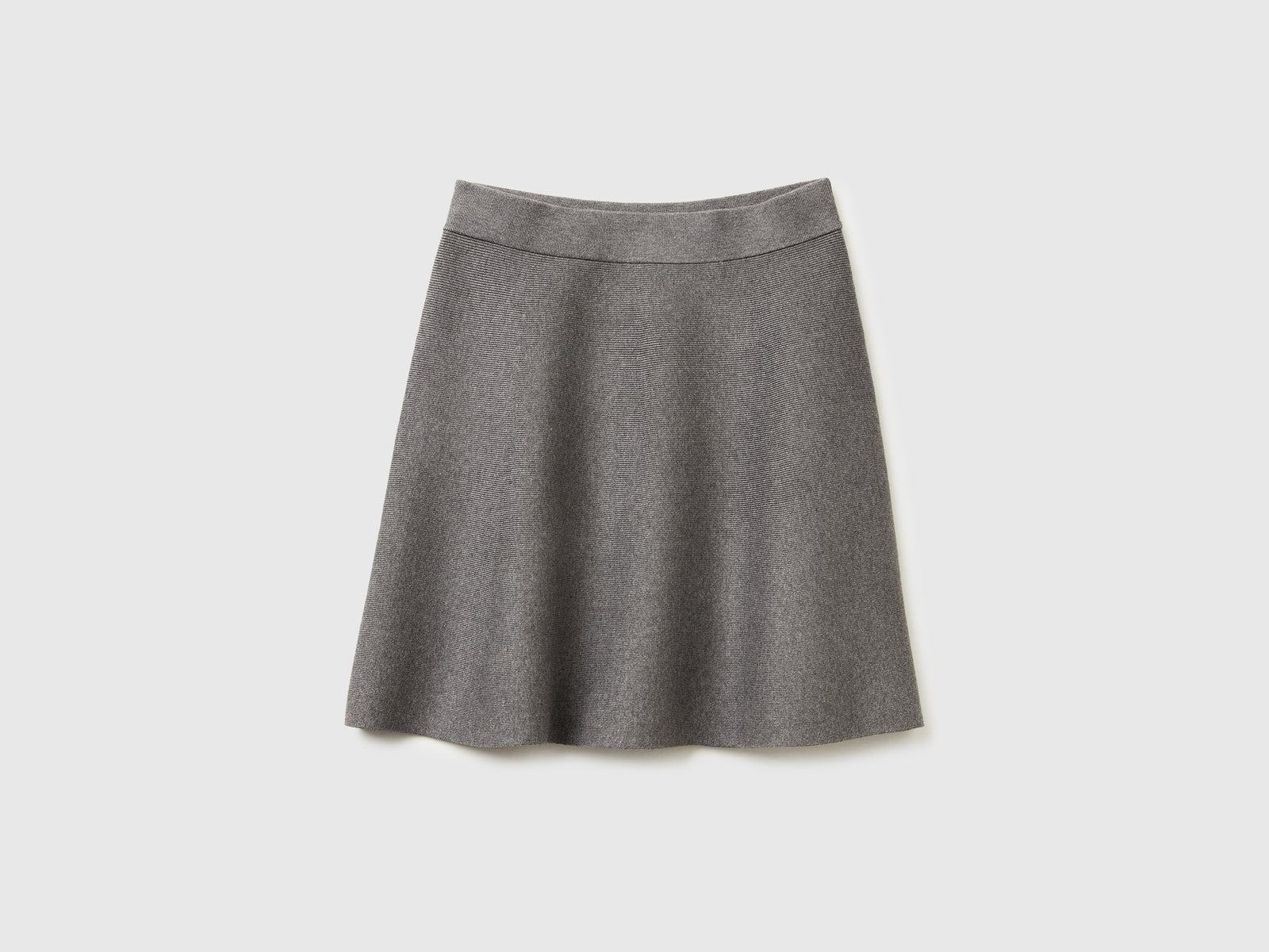 Minigonna in maglia da donna grigio scuro | Benetton Outlet