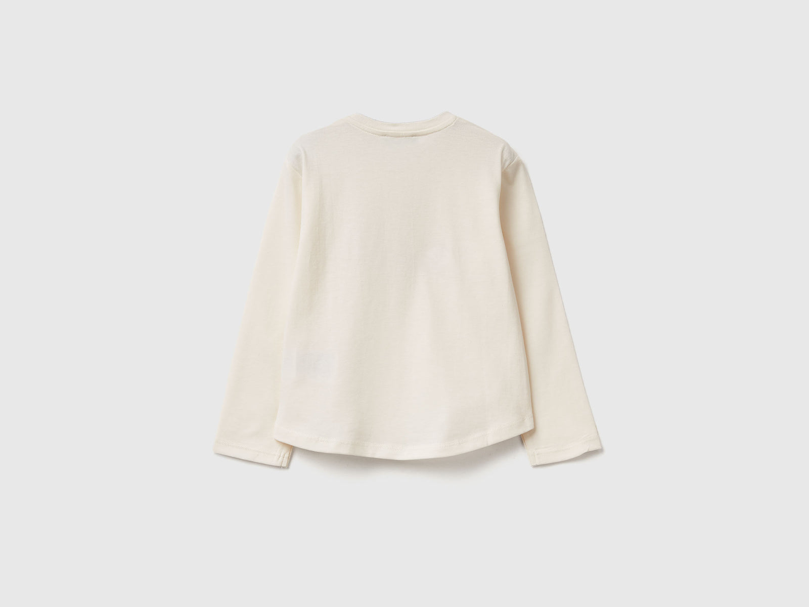 T-shirt con applicazione effetto petali da bimba bianco panna 2 | Benetton Outlet