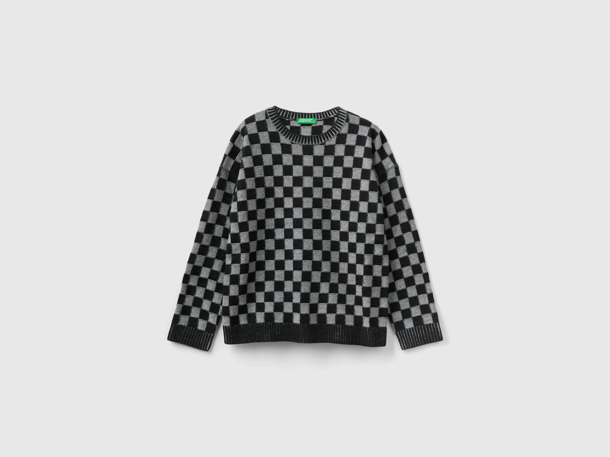 Maglia a scacchi regular fit