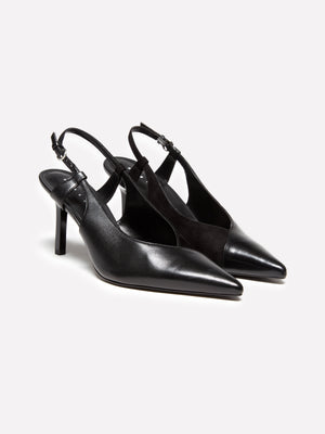 Slingback in 100% pelle