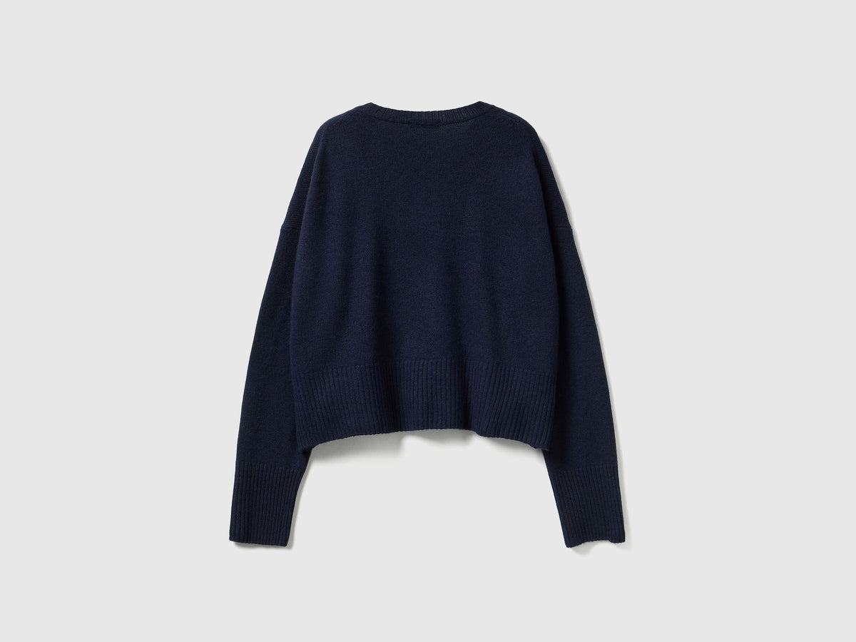 Maglione in misto lana e viscosa