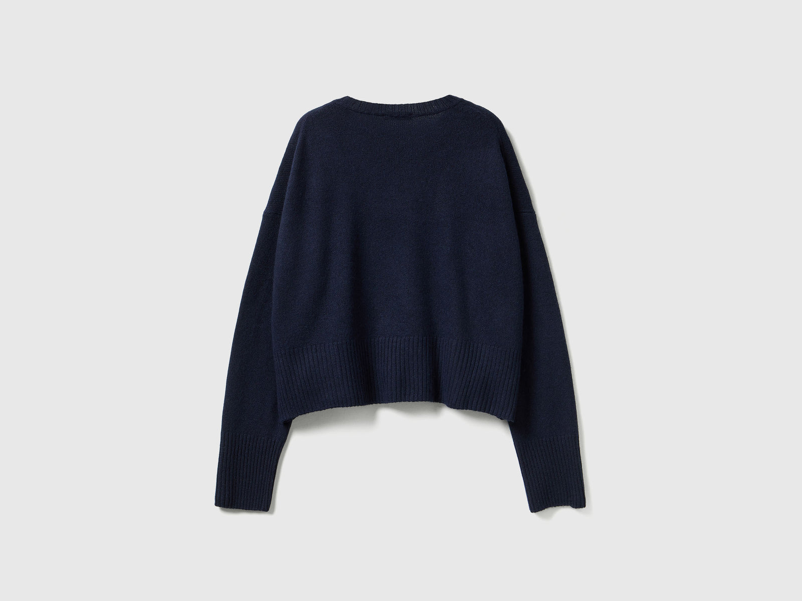 Maglione in misto lana e viscosa da donna blu scuro 2 | Benetton Outlet