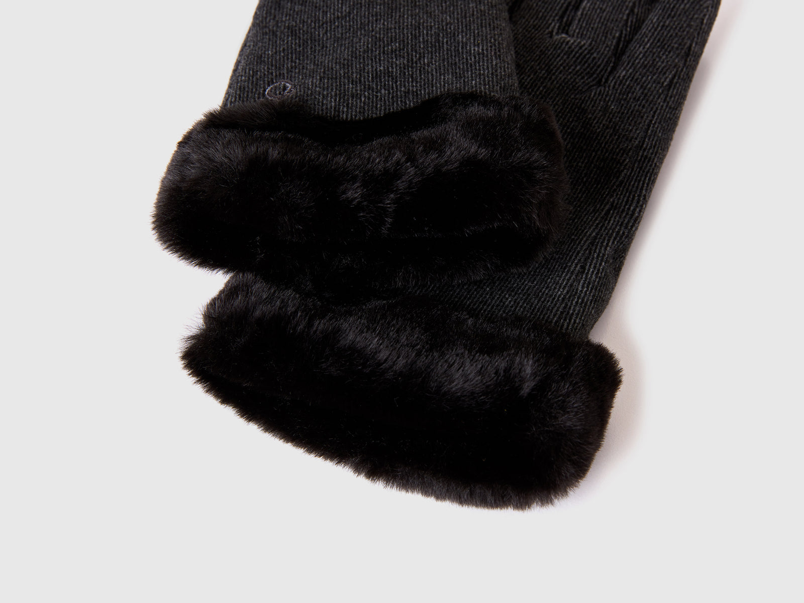 Guanti in microfibra da donna nero 3 | Benetton Outlet