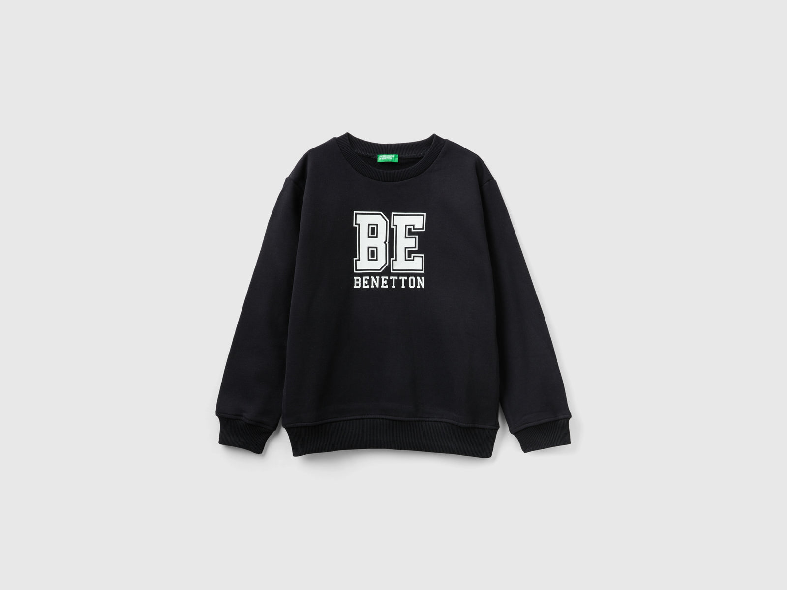 Calda felpa con logo da bambino nero | Benetton Outlet