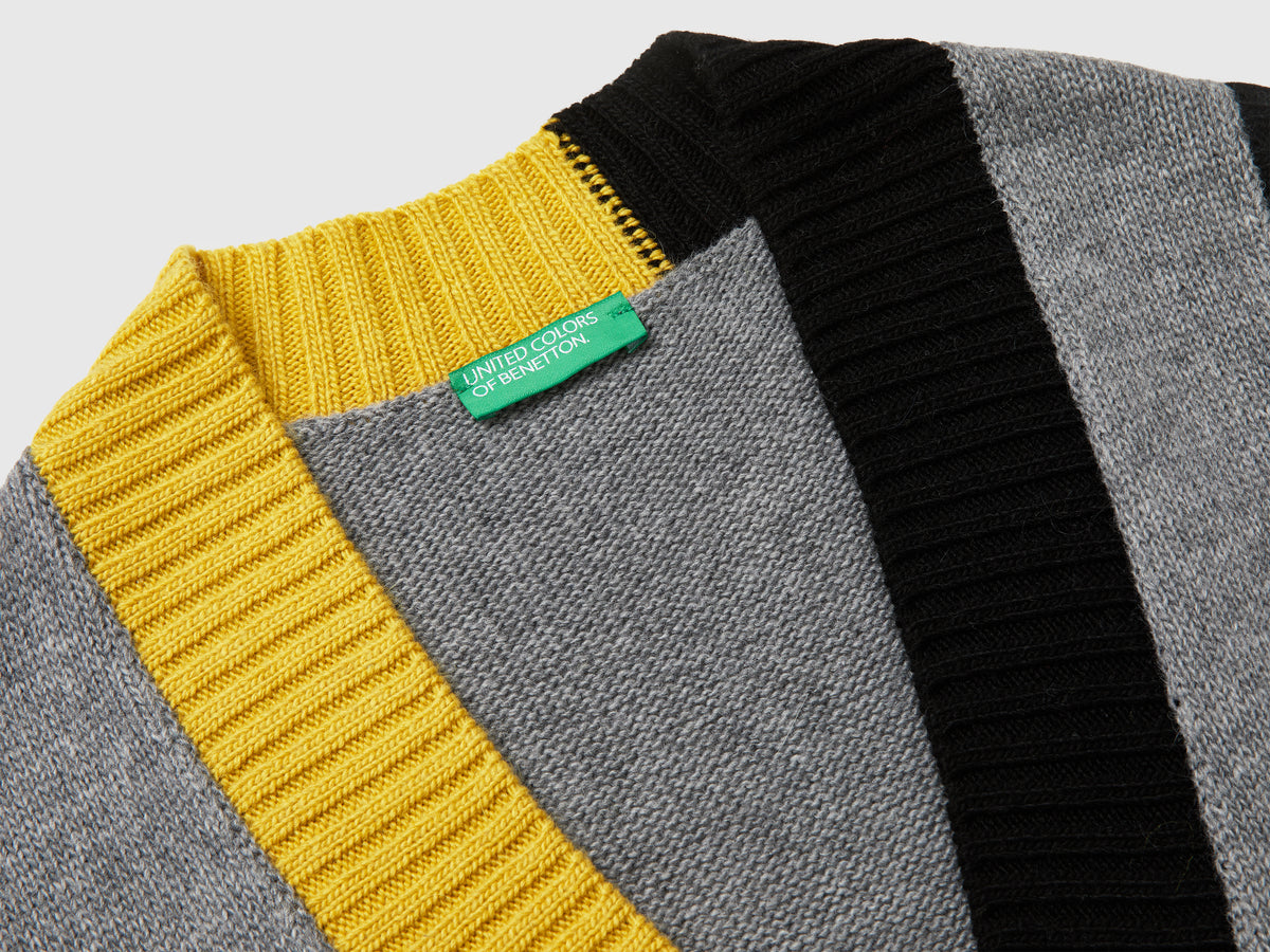 Gilet in maglia color block