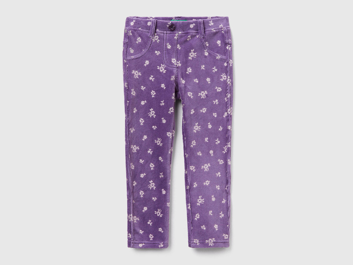 Pantaloni slim fit in ciniglia