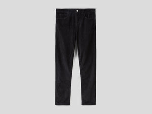 Pantaloni in velluto a righe sottili