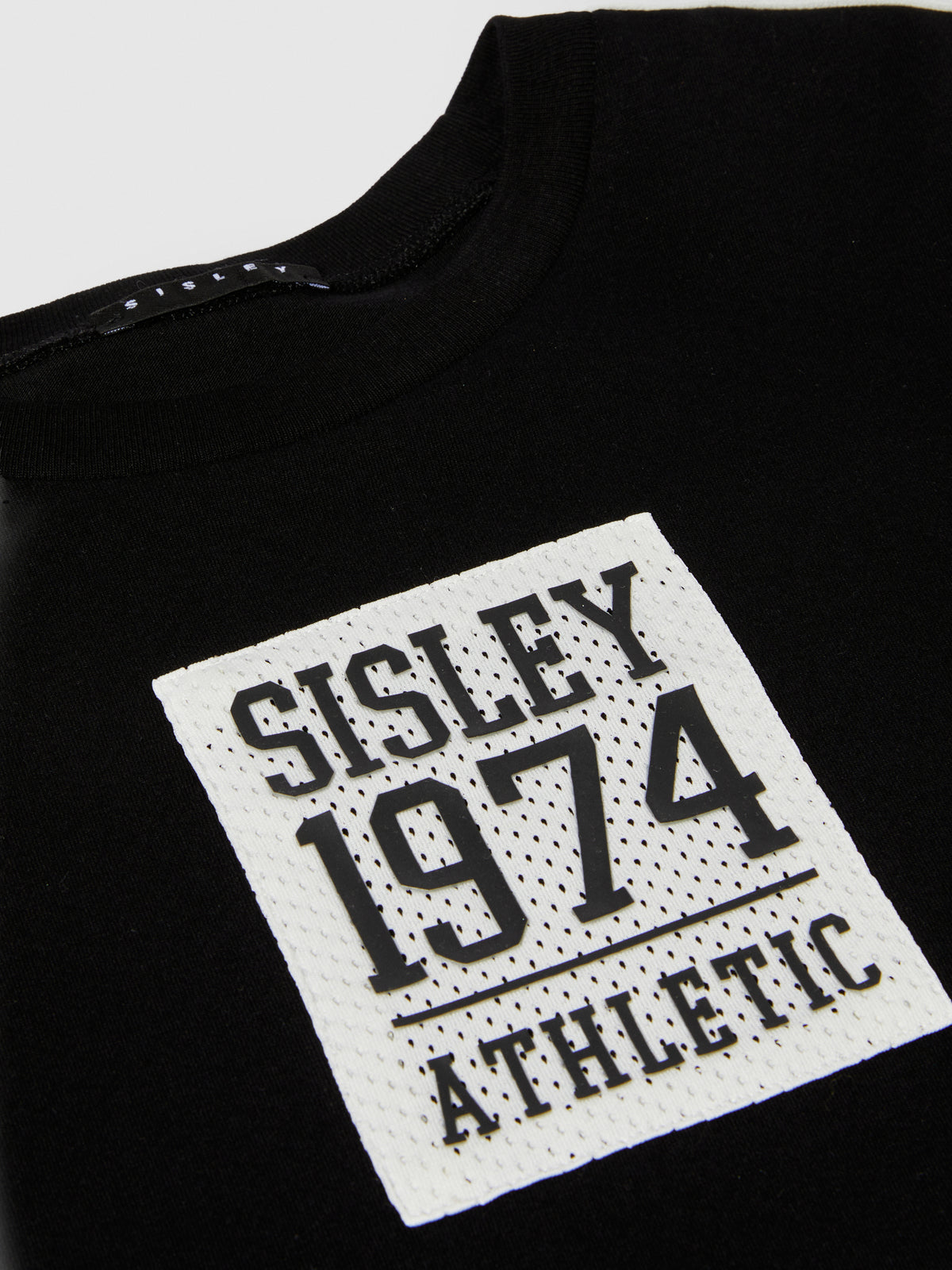 T-shirt con inserto a contrasto