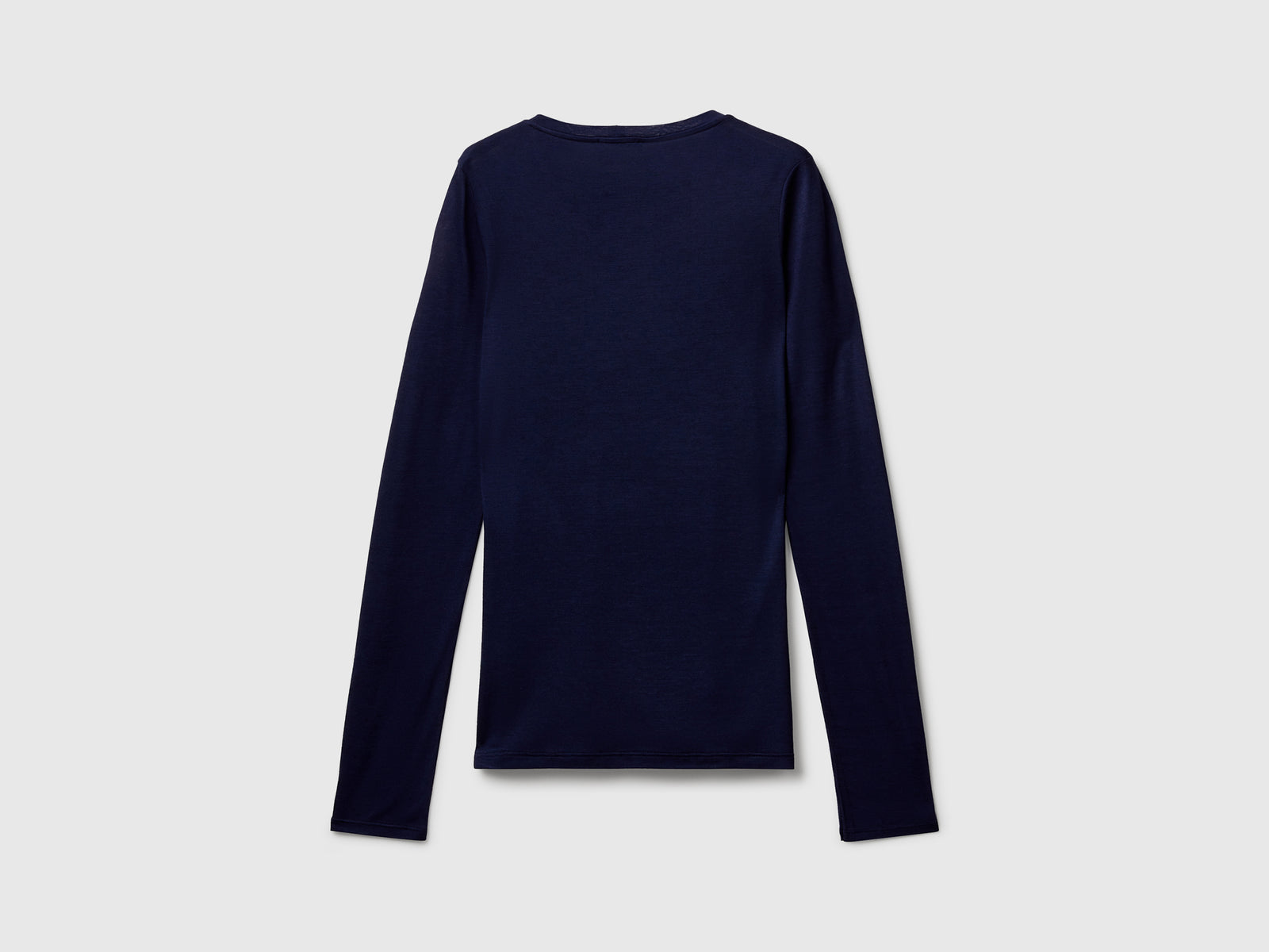 T-shirt in misto viscosa e cashmere da donna blu scuro 2 | Benetton Outlet
