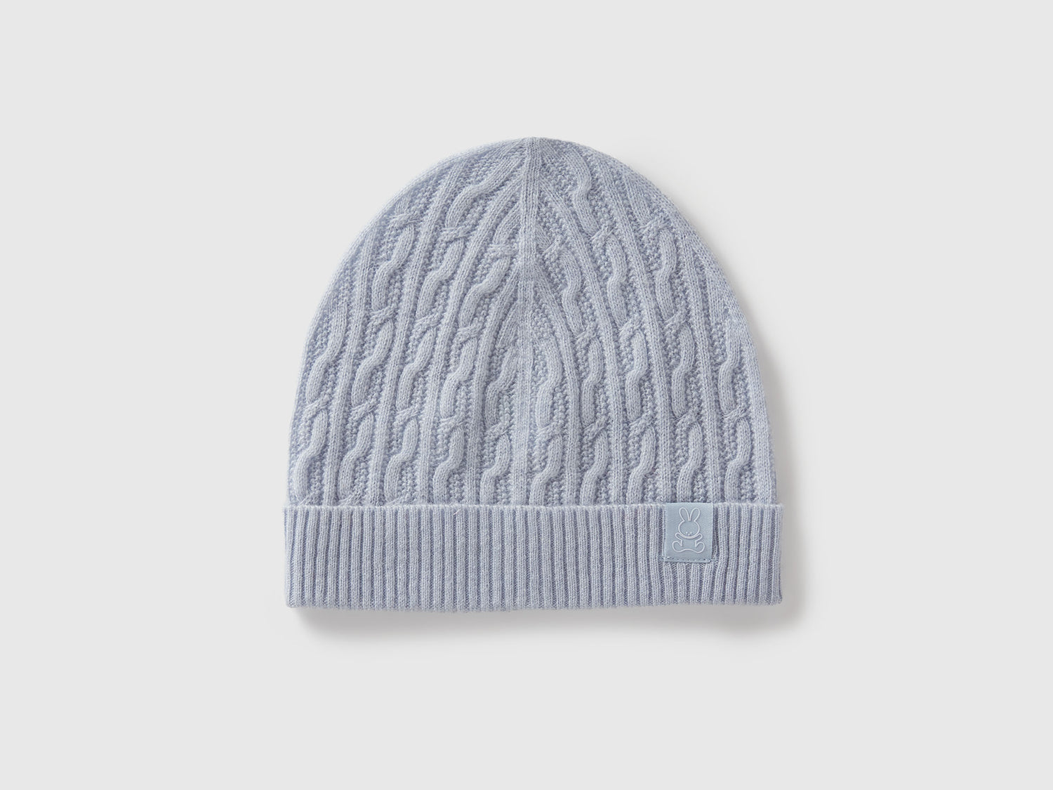 Cappello a trecce da neonato celeste | Benetton Outlet
