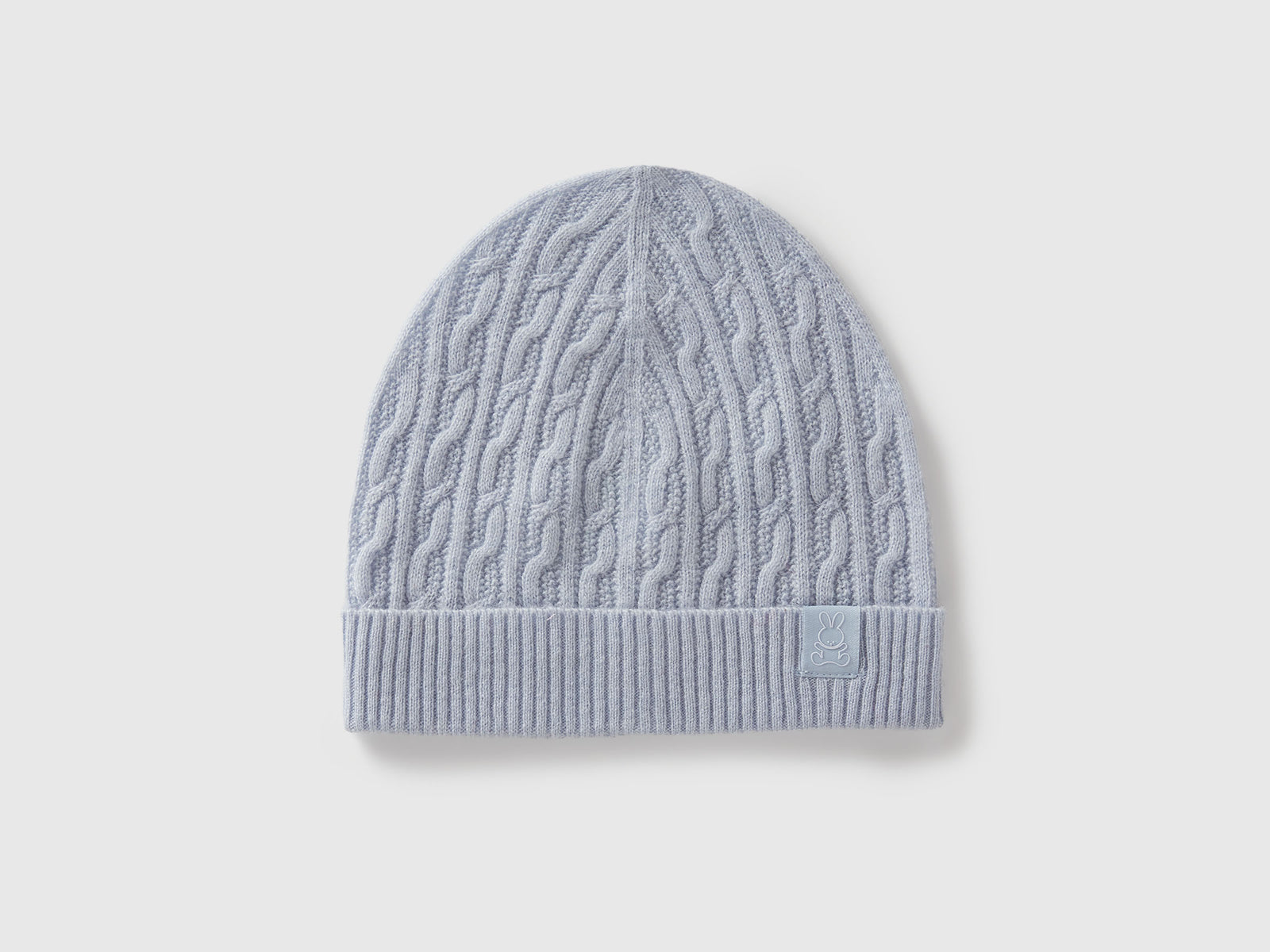 Cappello a trecce da neonato celeste | Benetton Outlet