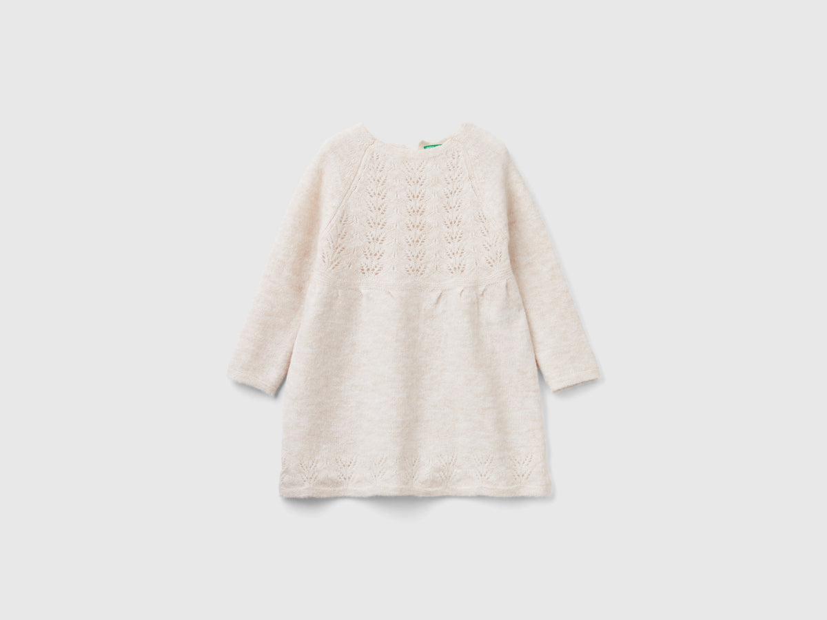 Abito in maglia con pizzo
