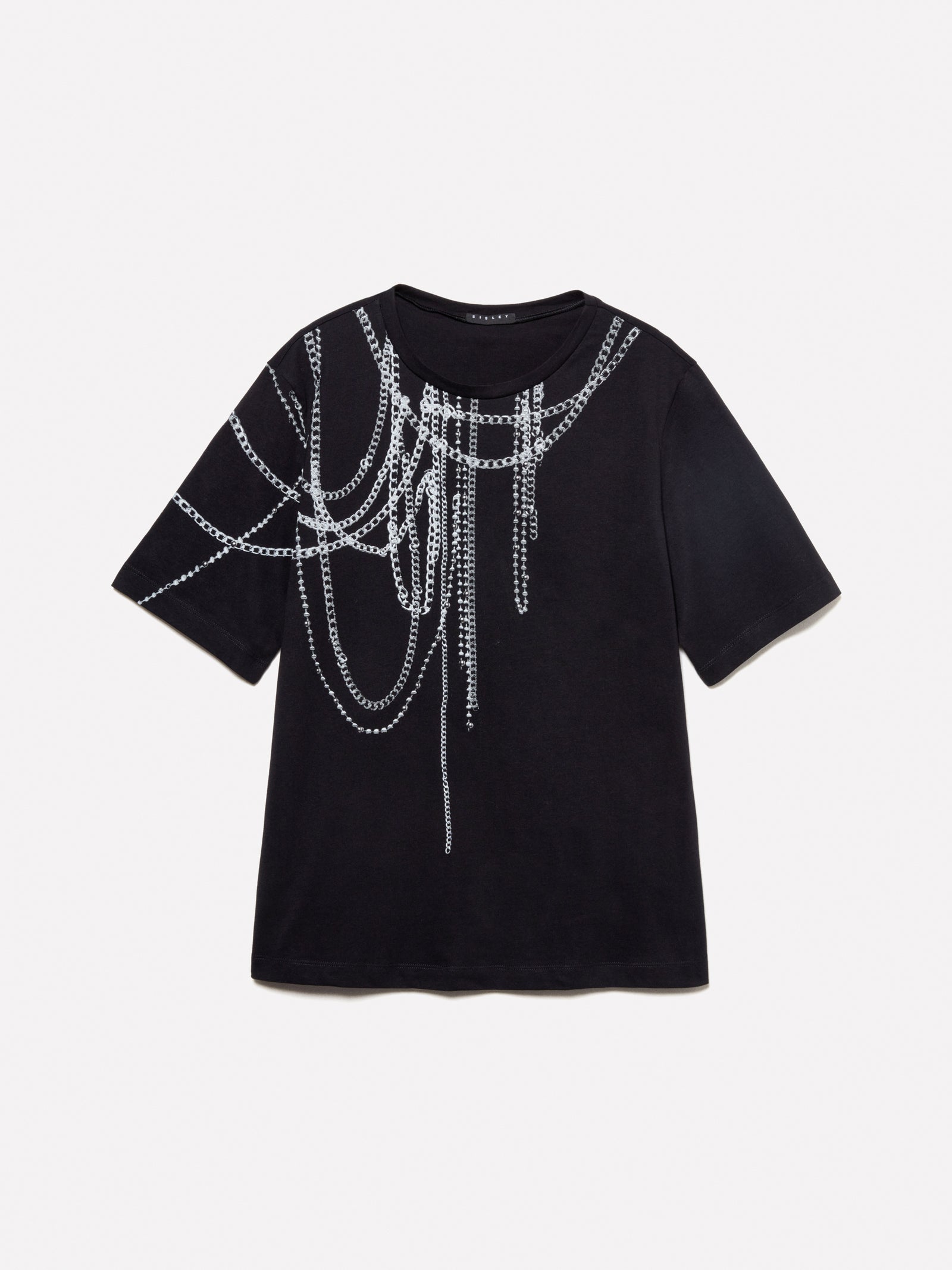 Printed T-shirt da donna nero | Sisley Outlet