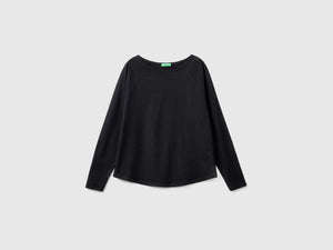 T-shirt manica lunga in puro cotone