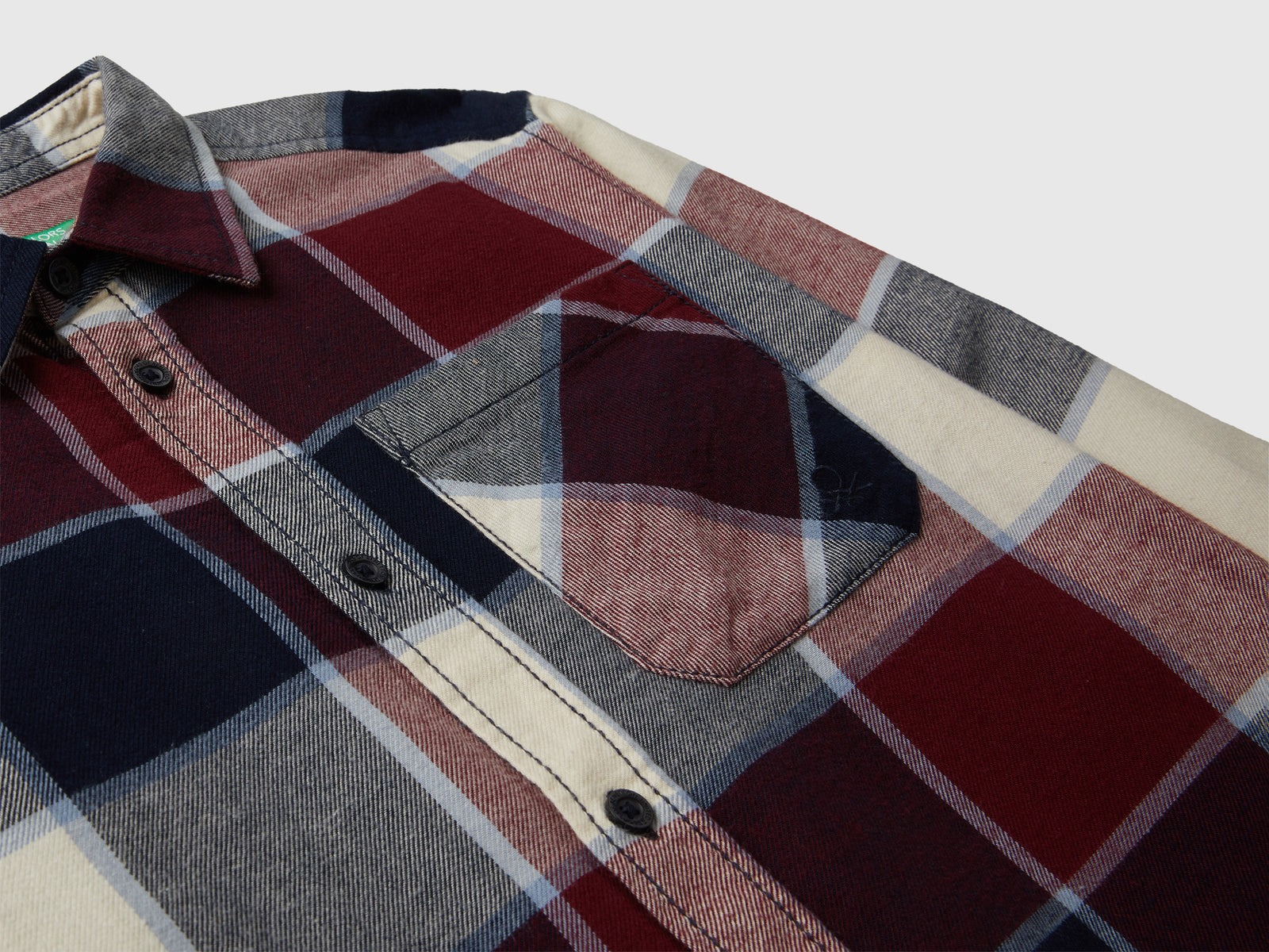Camicia a quadri 100% cotone da bambino multi-color 3 | Benetton Outlet