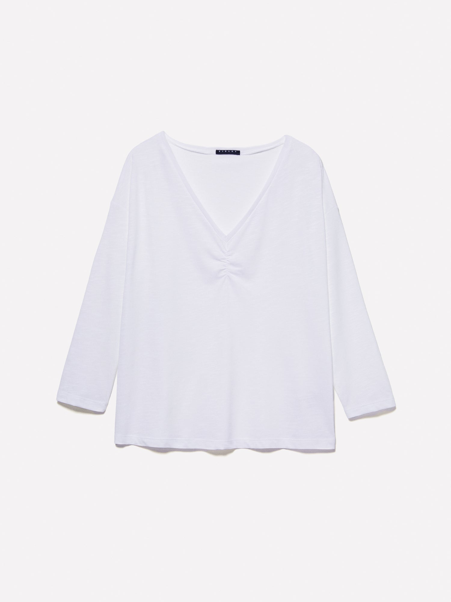 T-shirt con arriccio da donna bianco | Sisley Outlet