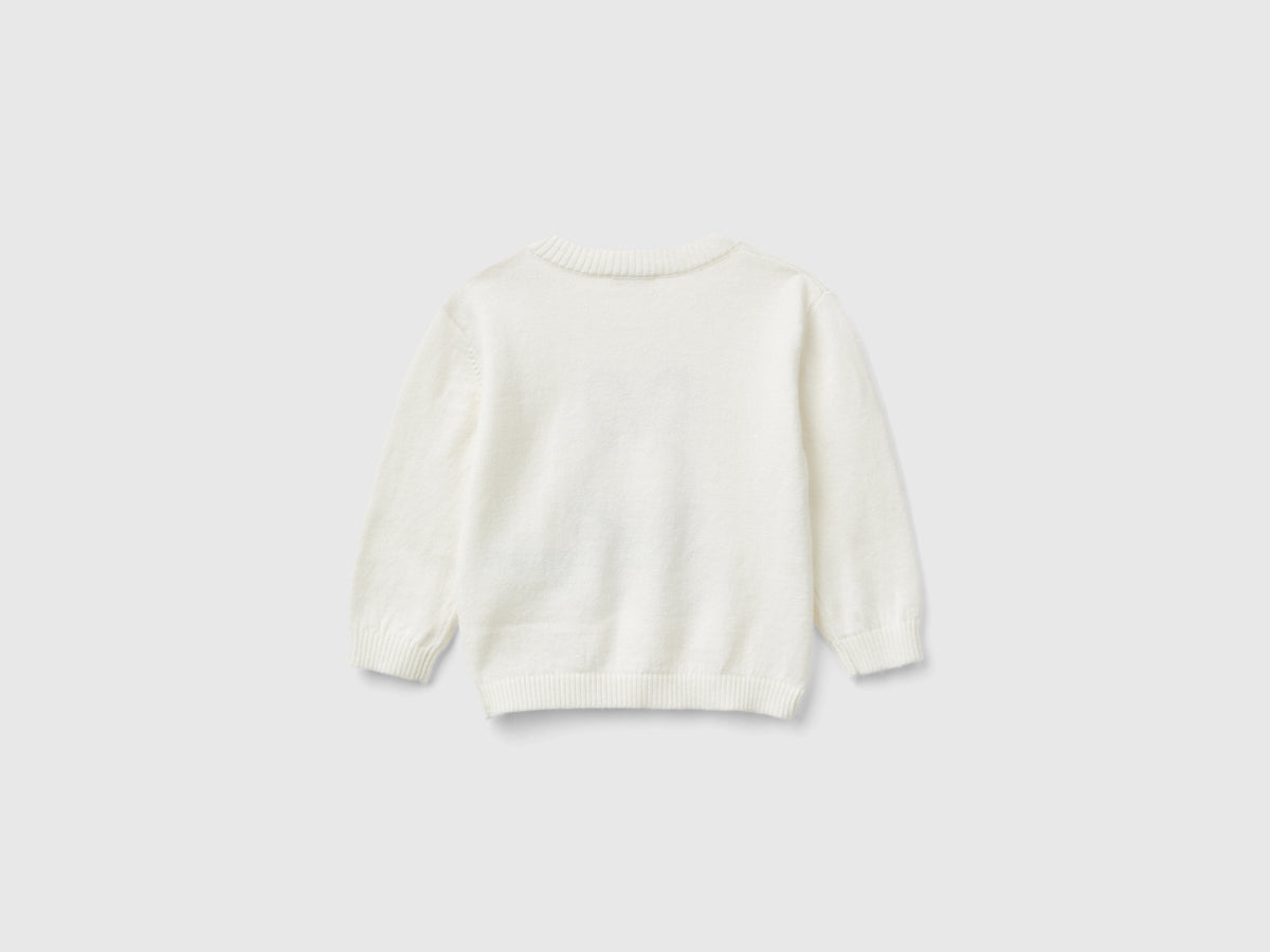 Maglia in misto lana con ricamo