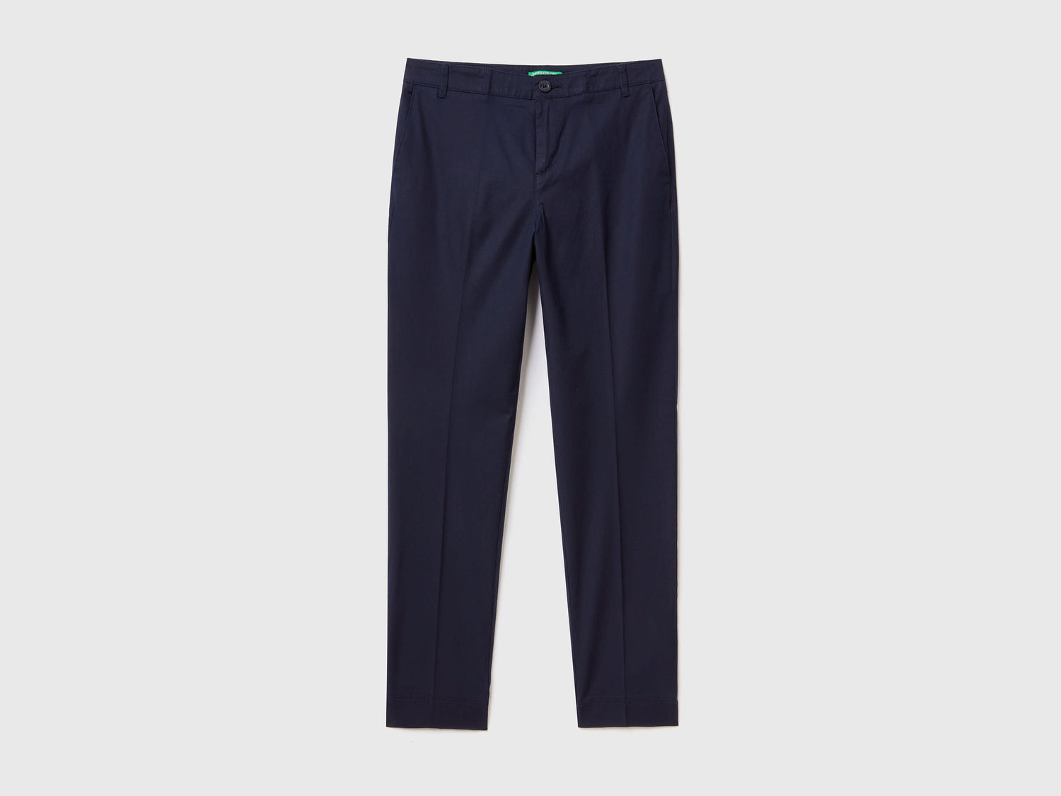 Chino in cotone stretch da donna blu scuro | Benetton Outlet