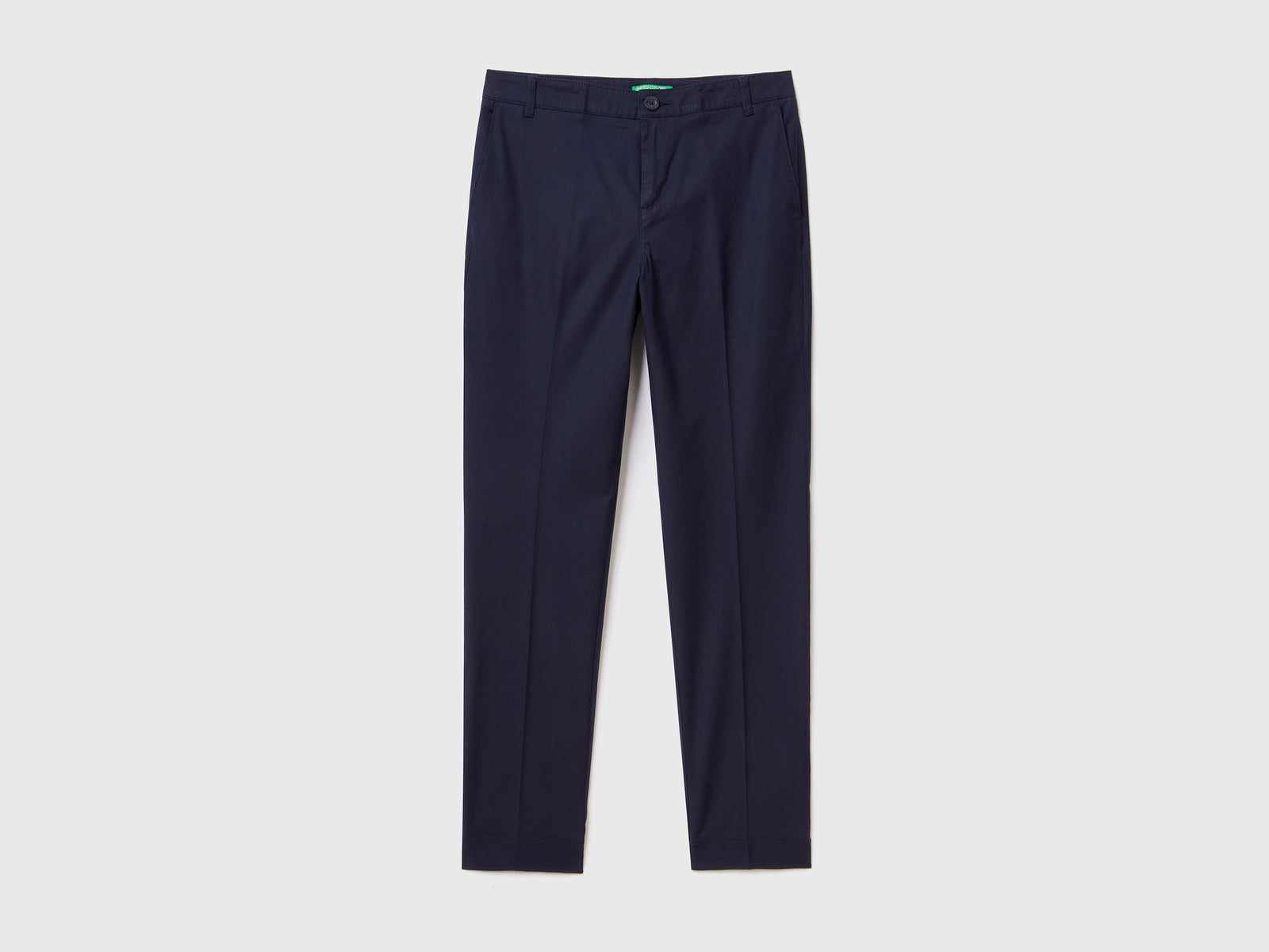Chino in cotone stretch da donna blu scuro | Benetton Outlet