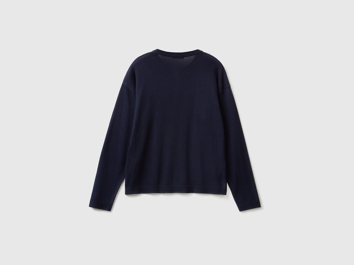 Cardigan girocollo con bottoni