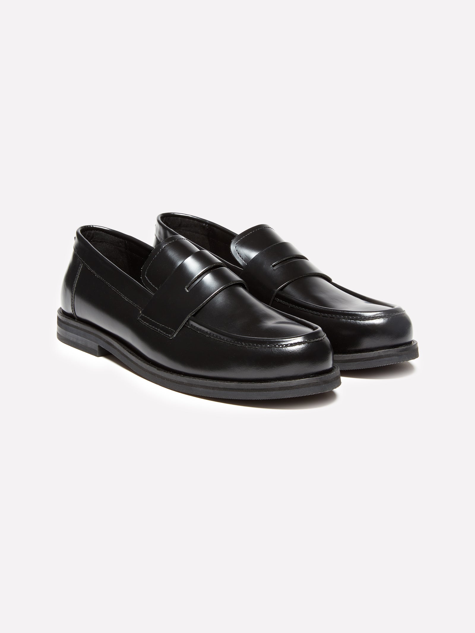 Mocassini 100% pelle da uomo nero | Sisley Outlet