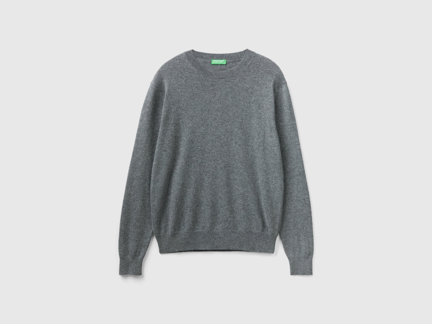Maglia in puro cashmere da uomo grigio scuro | Benetton Outlet