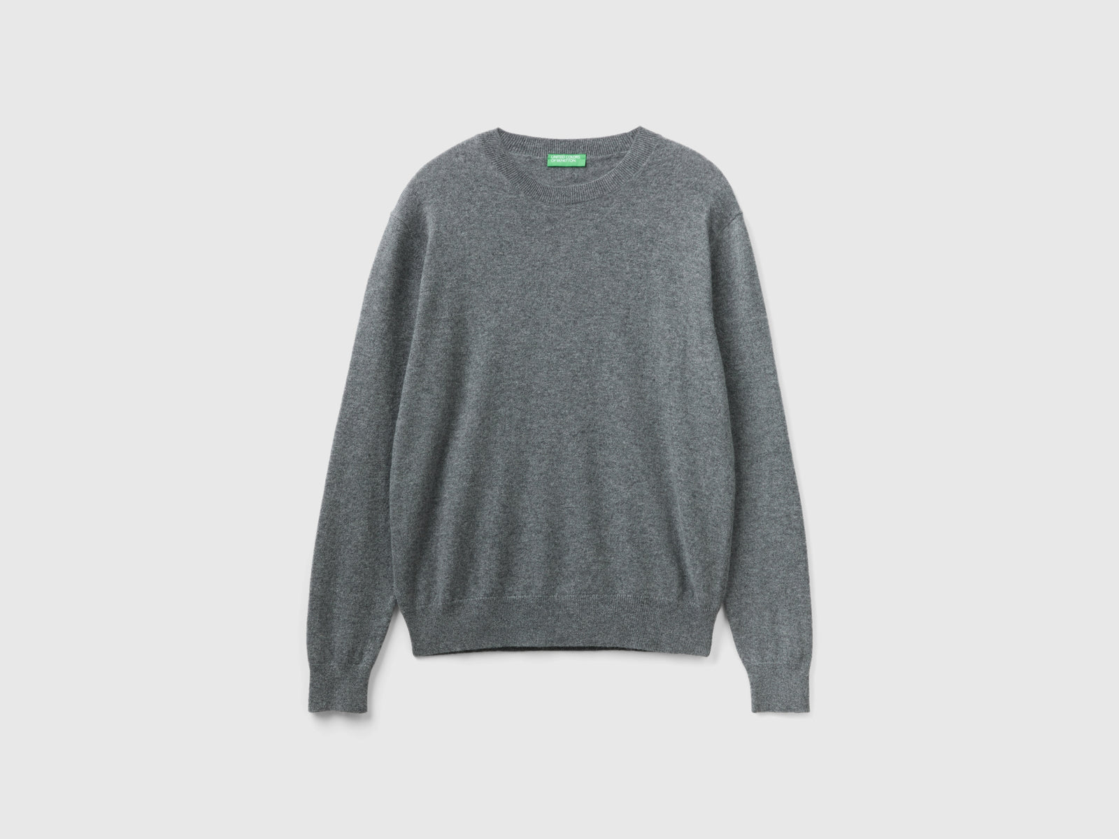 Maglia in puro cashmere da uomo grigio scuro | Benetton Outlet