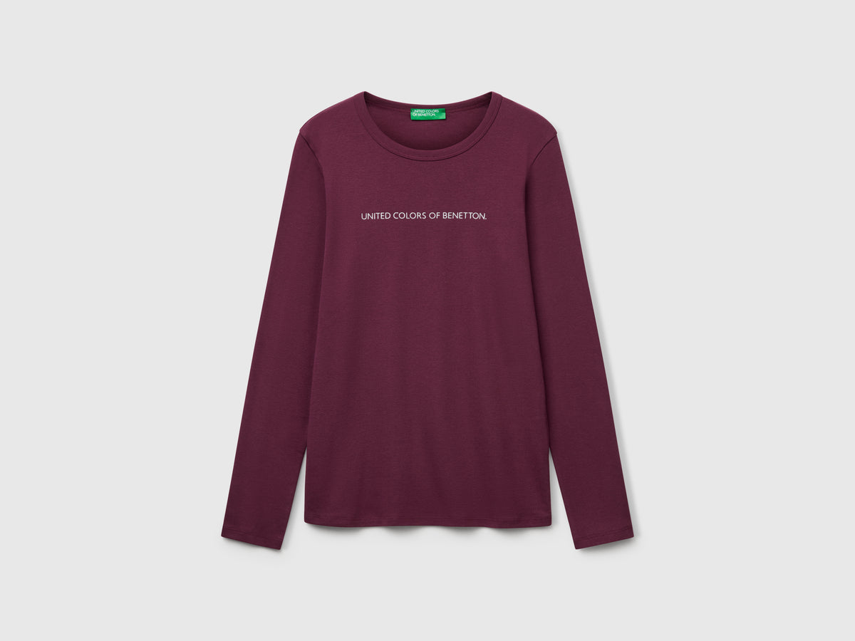 T-shirt a manica lunga 100% cotone