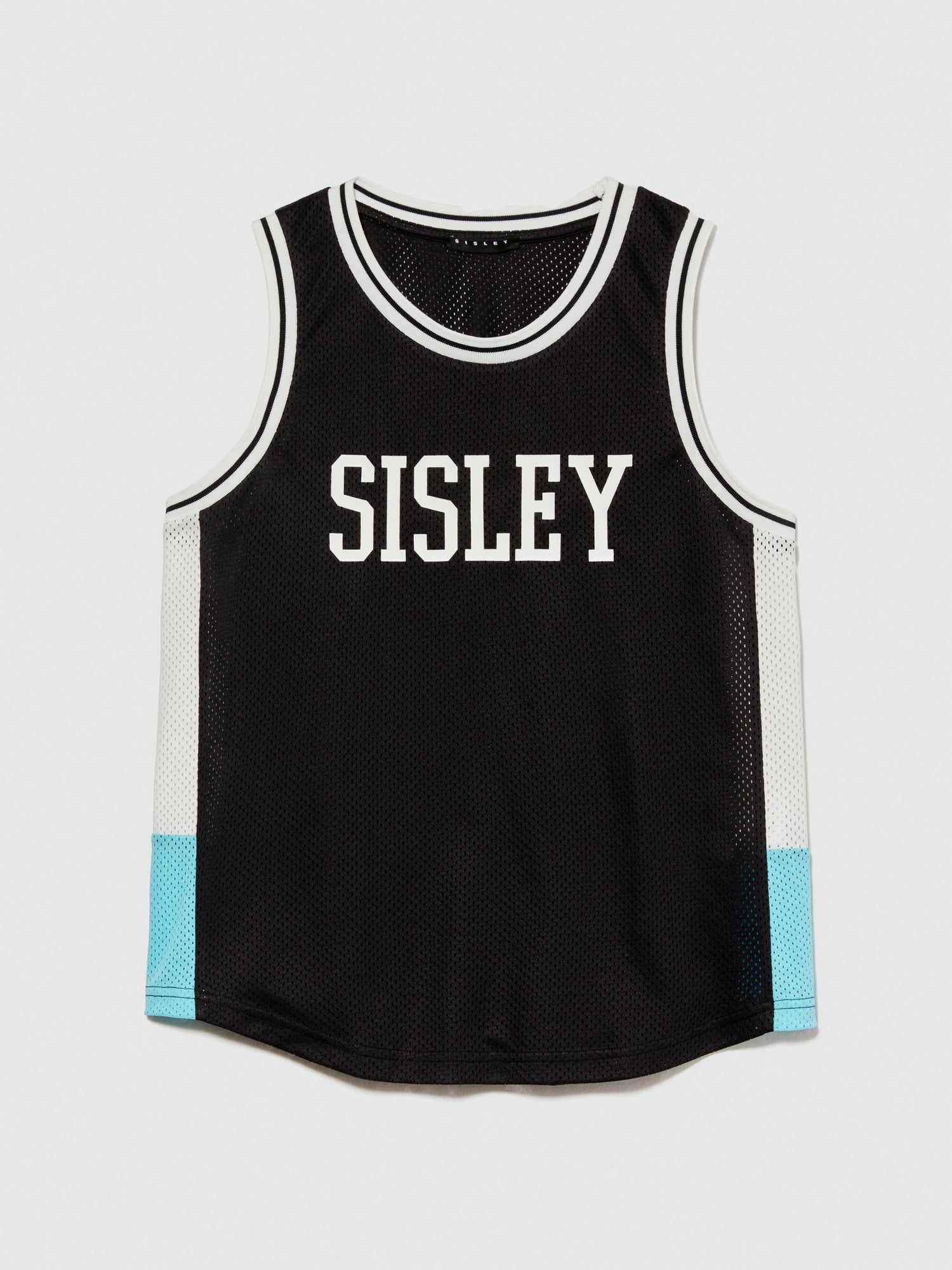 Canotta color block a rete da bambino nero | Sisley young Outlet
