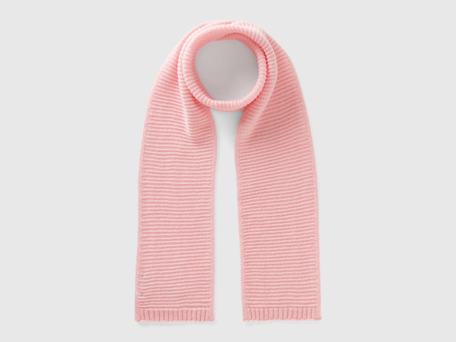 Sciarpa lavorata in misto lana stretch da bimbo rosa | Benetton Outlet