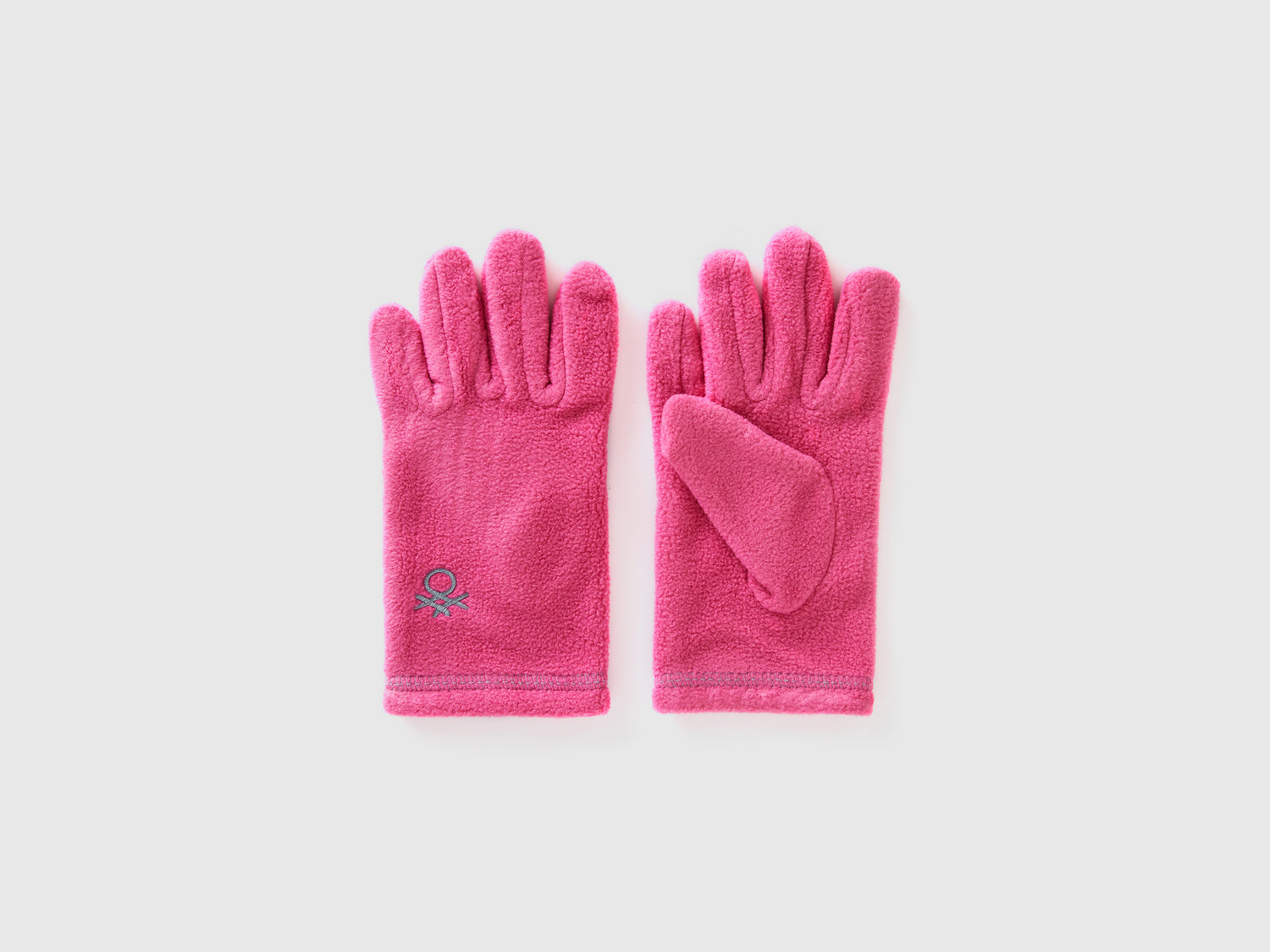 Guanti in pile da bambino rosa | Benetton Outlet