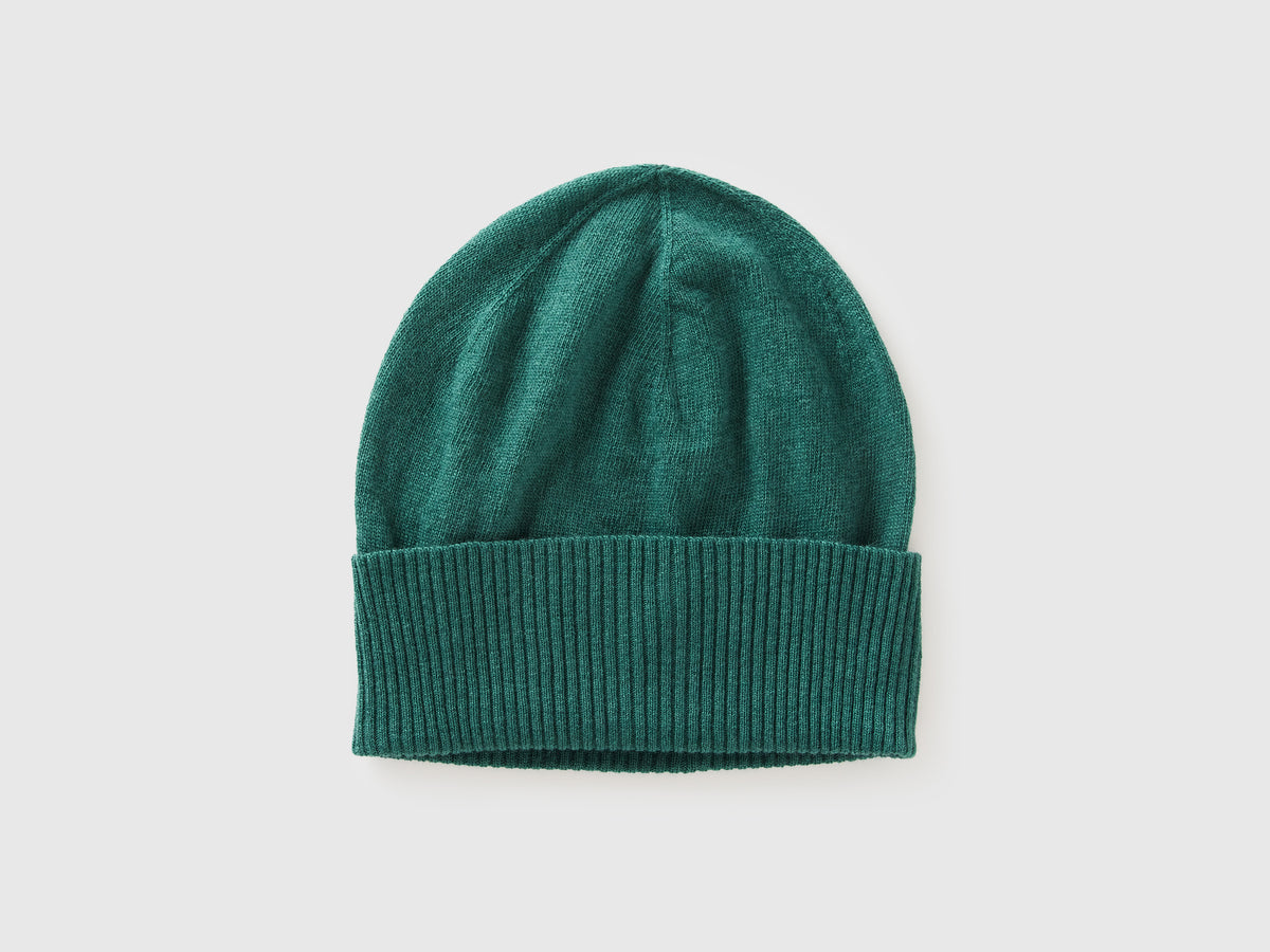Cappello verde in pura lana Merino