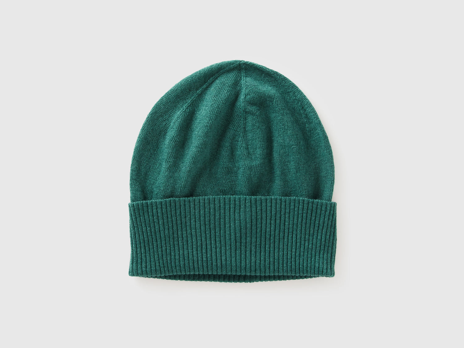 Cappello verde in pura lana Merino da donna verde scuro | Benetton Outlet