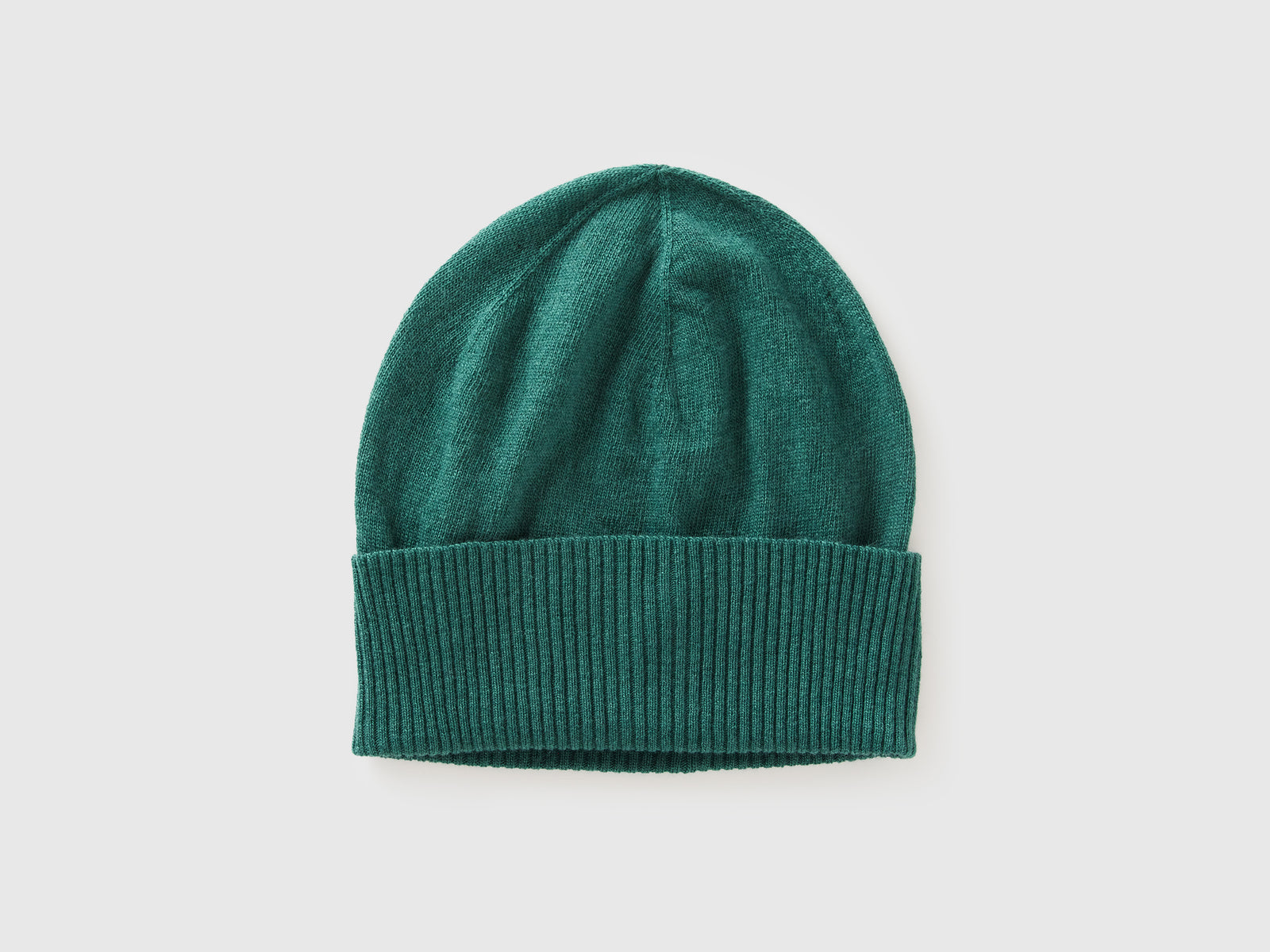 Cappello verde in pura lana Merino da donna verde scuro | Benetton Outlet