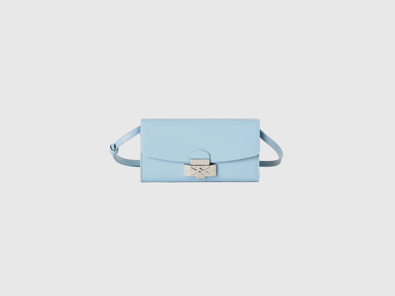 Borsa portacellulare con tracolla da donna celeste | Benetton Outlet