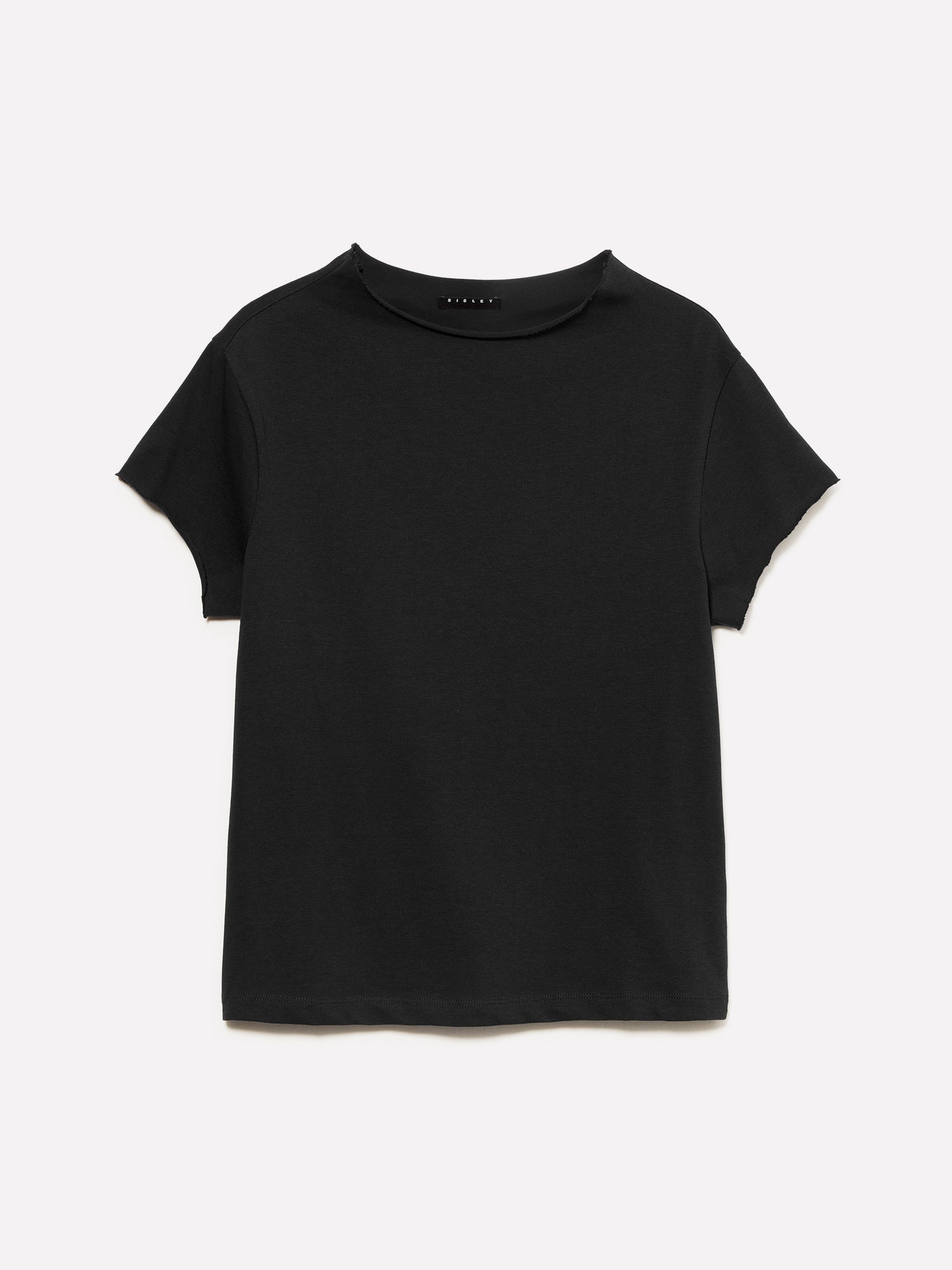 T-shirt con collo halter da donna nero | Sisley Outlet